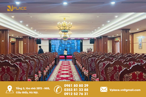 Phòng hội trường 350 ghế tại trung tâm Hà Nội 3 mau thiet ke hoi truong 350 ghe