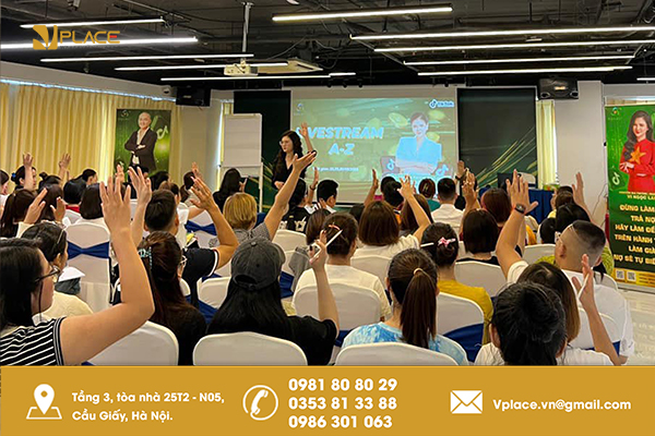 Dịch vụ tổ chức sự kiện đào tạo, hội nghị có phục vụ ăn trưa trọn gói tại Vplace
