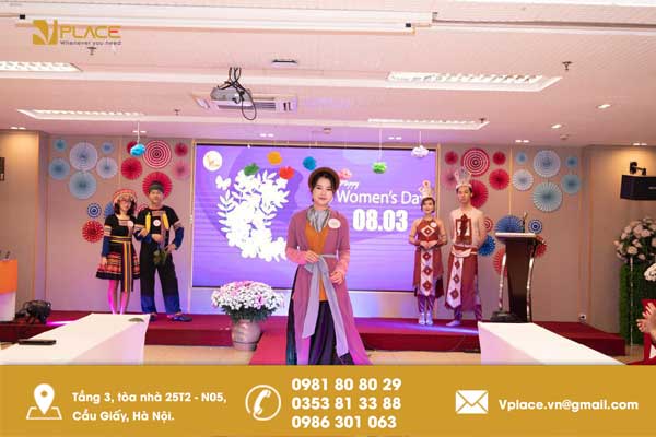 Không gian hội trường tổ chức sự kiện 8/3 tại Vplace