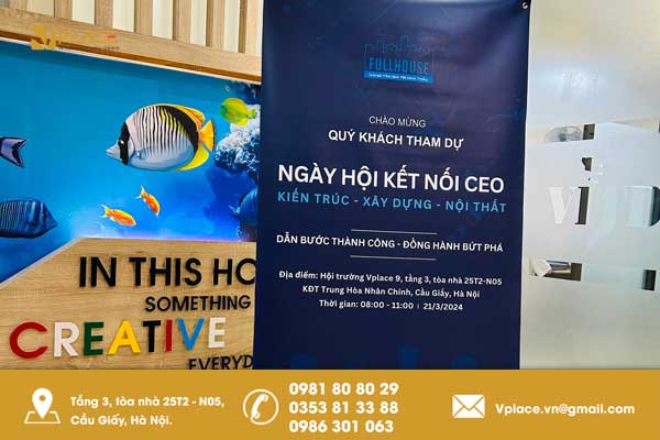 Sự kiện ngày hội kết nối CEO Kiến trúc – Xây dựng và Nội thất tại hội trường Vplace 25T2