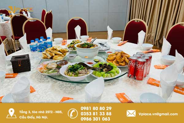 Không gian tiệc mặn cho sự kiện 20/10 tại Vplace