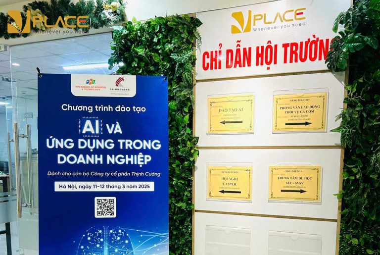 Không gian hội trường Vplace – Giải pháp tổ chức đào tạo AI hiệu quả cho doanh nghiệp
