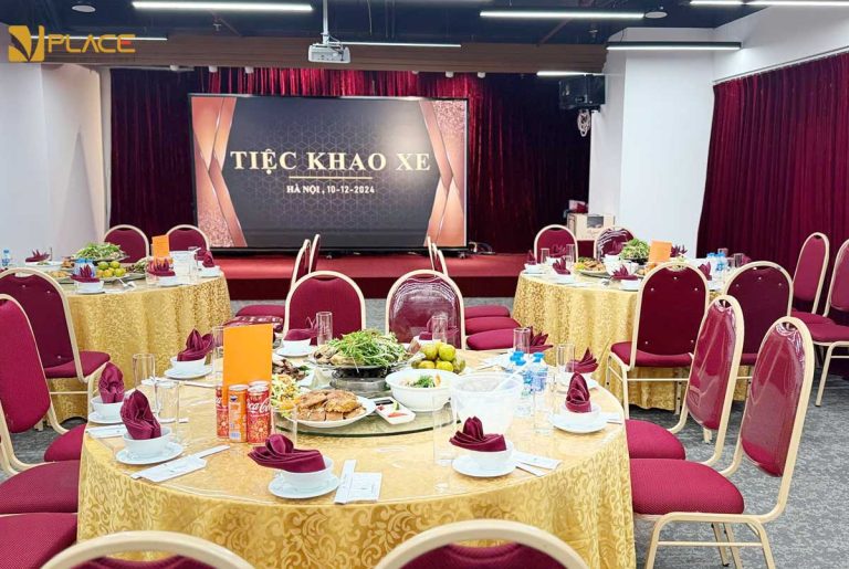 Bí quyết setup không gian tiệc trong hội trường – Đẹp, tiện, sang trọng