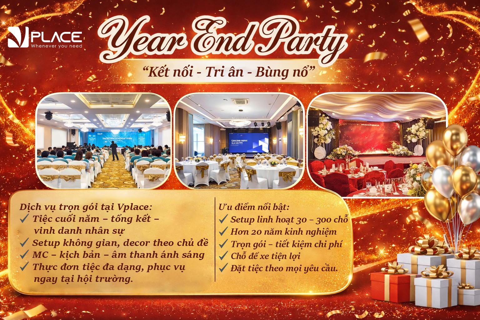 Year End Party trọn gói tại Vplace – Kết nối, tri ân và bùng nổ cảm xúc cuối năm 1 tat nien Recovered