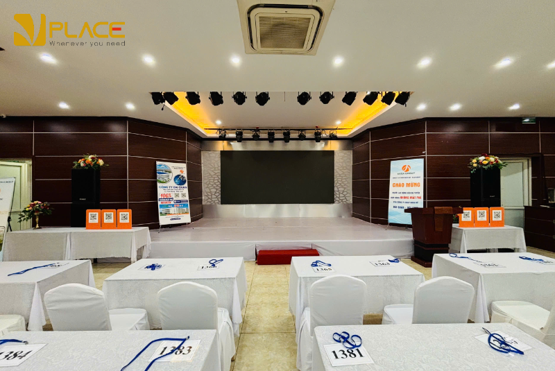 Không gian hội trường tổ chức sự kiện quy mô 600 chỗ tại Hà Nội