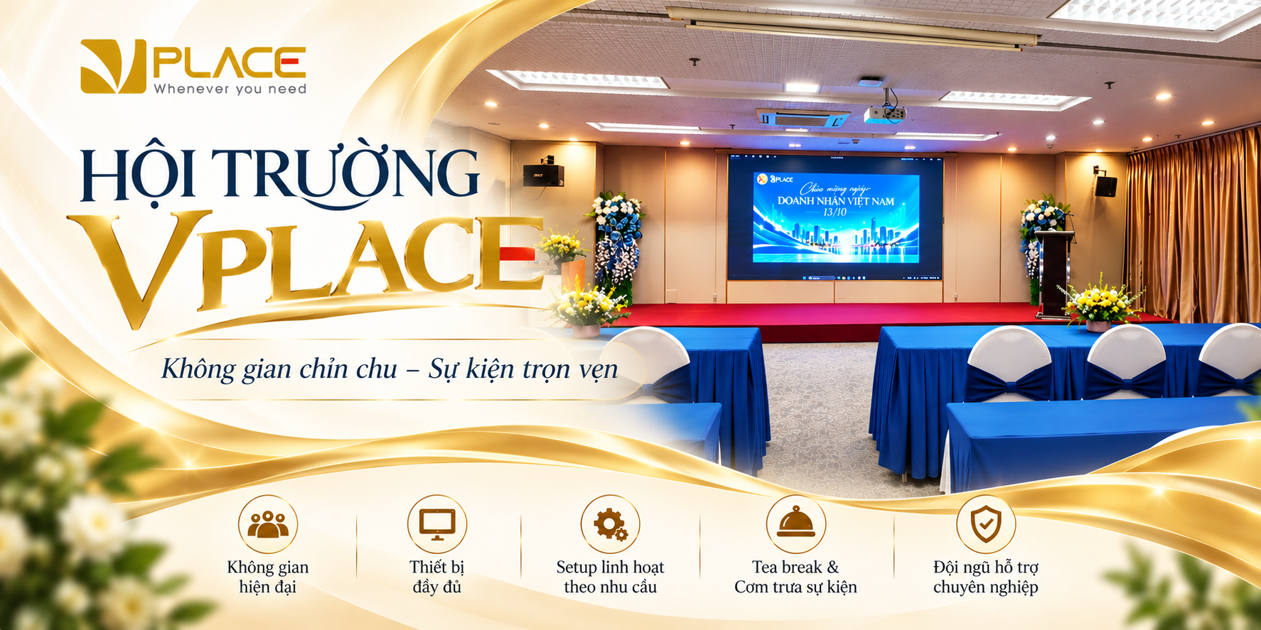 Banner quang ba hoi truong VPLACE sang trong
